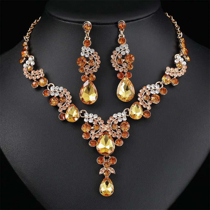 🎉 LIMITED TIME 50% OFF! 💎 Sparkling Rhinestone Necklace and Earrings Jewelry Set – Dazzling Crystal Accents & Elegant Matching Design ✨