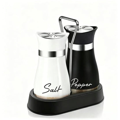 🐧50% OFF NOW! Penguin Design Salt and Pepper Shaker Set, Transparent Glass Bottom Seasoning Dispenser, Large‑Mouth Refillable Spice Container for Kitchen Countertop