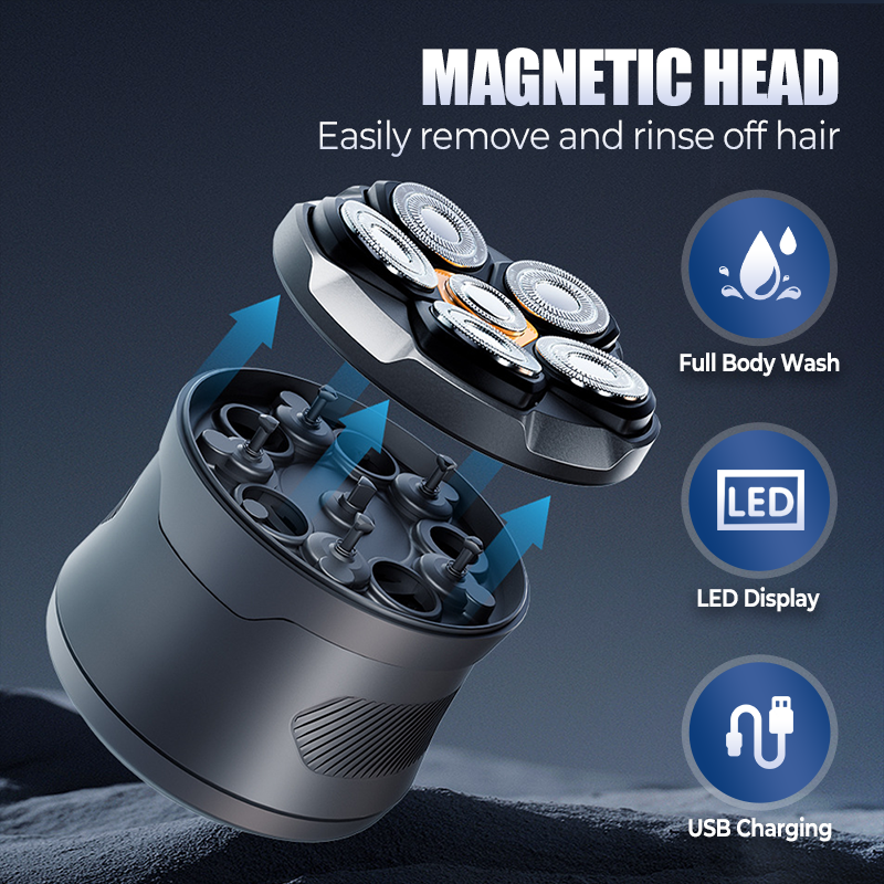 💈 50% OFF NOW! 🪒 6D Waterproof Head Shaver – 6-Blade Precision, IPX7 & Magnetic Head – For Bald Men & Smooth Scalp 🌊