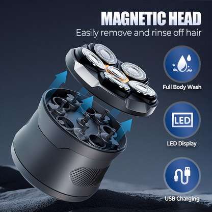 💈 50% OFF NOW! 🪒 6D Waterproof Head Shaver – 6-Blade Precision, IPX7 & Magnetic Head – For Bald Men & Smooth Scalp 🌊