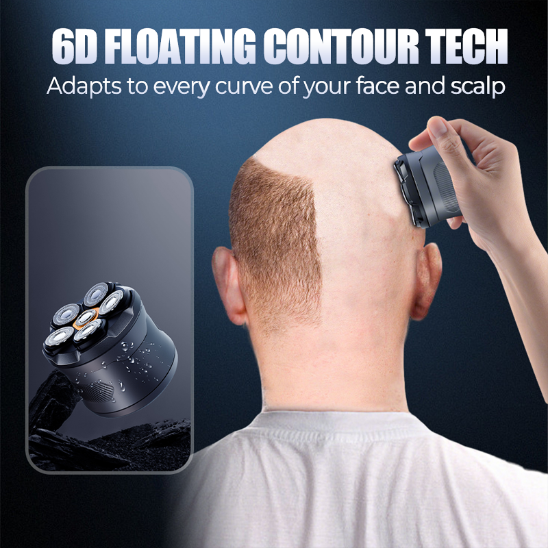 💈 50% OFF NOW! 🪒 6D Waterproof Head Shaver – 6-Blade Precision, IPX7 & Magnetic Head – For Bald Men & Smooth Scalp 🌊