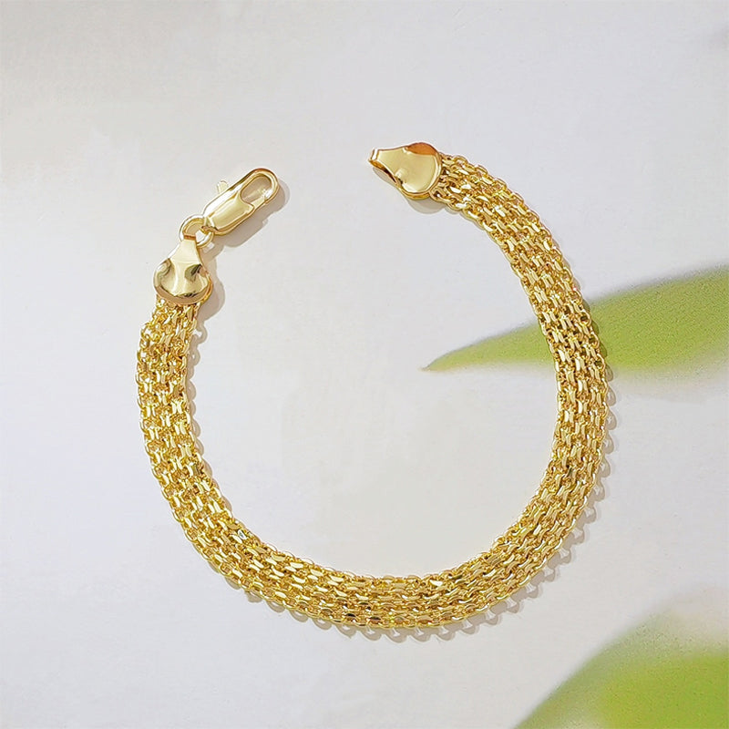 ✨ LIMITED‑TIME 50% OFF! 💫 14K Gold‑Plated Woven Mesh Bracelet – Glamorous, Eye‑Catching, Elegant ✨