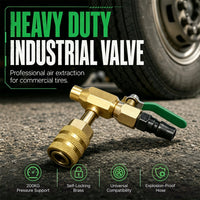 Brass Tire Deflation Valve with Self-Locking Chuck for Large Trucks