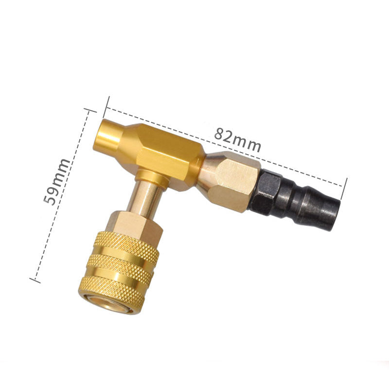 Brass Tire Deflation Valve with Self-Locking Chuck for Large Trucks