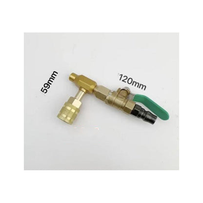 Brass Tire Deflation Valve with Self-Locking Chuck for Large Trucks