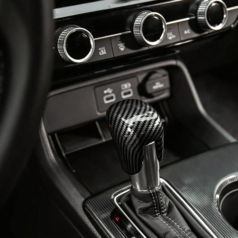 🎉 2026 Sale — Over 21,900 Sold!🚗 Gear Shift Knob Cover for 2018‑2025 Civic Carbon Fiber Trim
