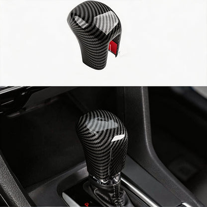 🎉 2026 Sale — Over 21,900 Sold!🚗 Gear Shift Knob Cover for 2018‑2025 Civic Carbon Fiber Trim