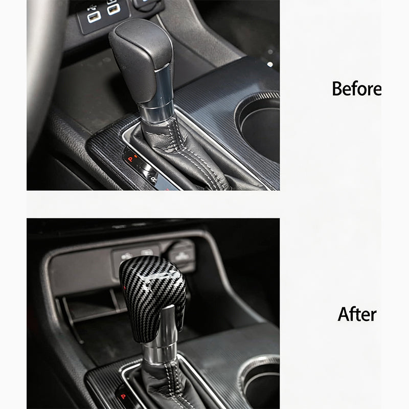 🎉 2026 Sale — Over 21,900 Sold!🚗 Gear Shift Knob Cover for 2018‑2025 Civic Carbon Fiber Trim