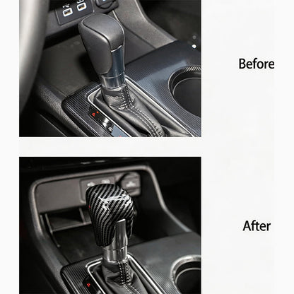 🎉 2026 Sale — Over 21,900 Sold!🚗 Gear Shift Knob Cover for 2018‑2025 Civic Carbon Fiber Trim