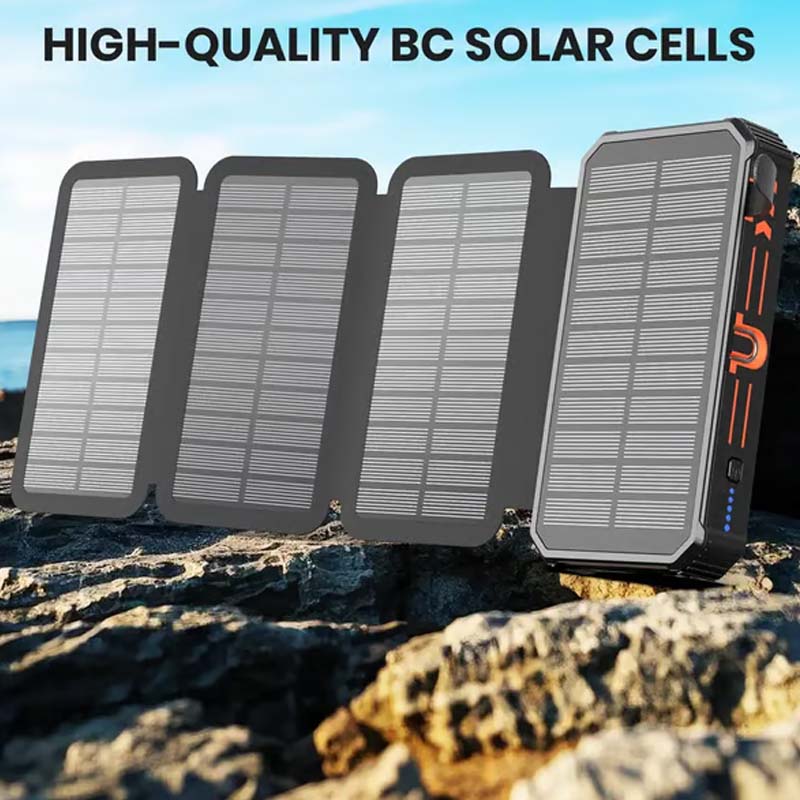 ⏳🔥LIMITED-TIME 50% OFF! ⏰☀️ Solar Power Bank – 20000mAh, Foldable 4-Panel Solar, IPX5 & LED Flashlight – For Camping & Emergencies 🏕️