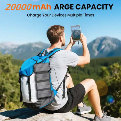 ⏳🔥LIMITED-TIME 50% OFF! ⏰☀️ Solar Power Bank – 20000mAh, Foldable 4-Panel Solar, IPX5 & LED Flashlight – For Camping & Emergencies 🏕️
