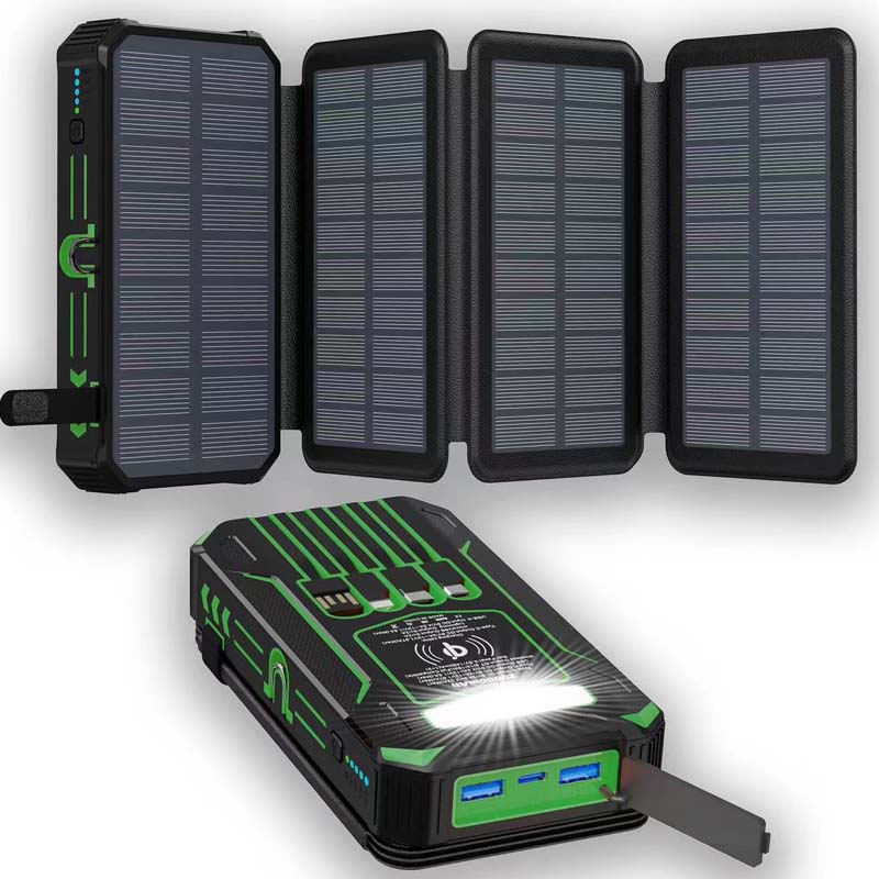 ⏳🔥LIMITED-TIME 50% OFF! ⏰☀️ Solar Power Bank – 20000mAh, Foldable 4-Panel Solar, IPX5 & LED Flashlight – For Camping & Emergencies 🏕️