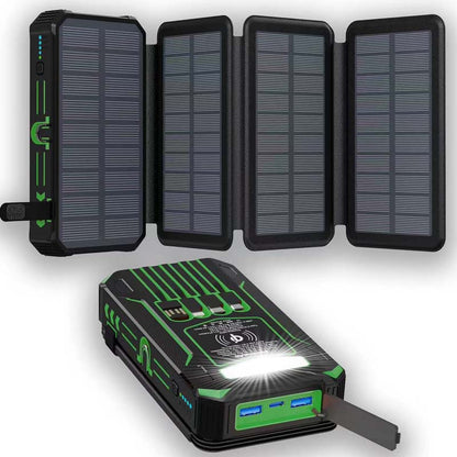 ⏳🔥LIMITED-TIME 50% OFF! ⏰☀️ Solar Power Bank – 20000mAh, Foldable 4-Panel Solar, IPX5 & LED Flashlight – For Camping & Emergencies 🏕️