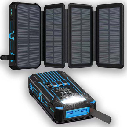 ⏳🔥LIMITED-TIME 50% OFF! ⏰☀️ Solar Power Bank – 20000mAh, Foldable 4-Panel Solar, IPX5 & LED Flashlight – For Camping & Emergencies 🏕️