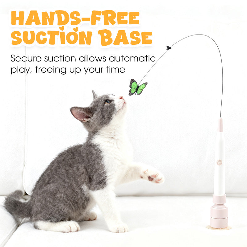 Fun Interactive Suction Cup Cat Wand Toy😻