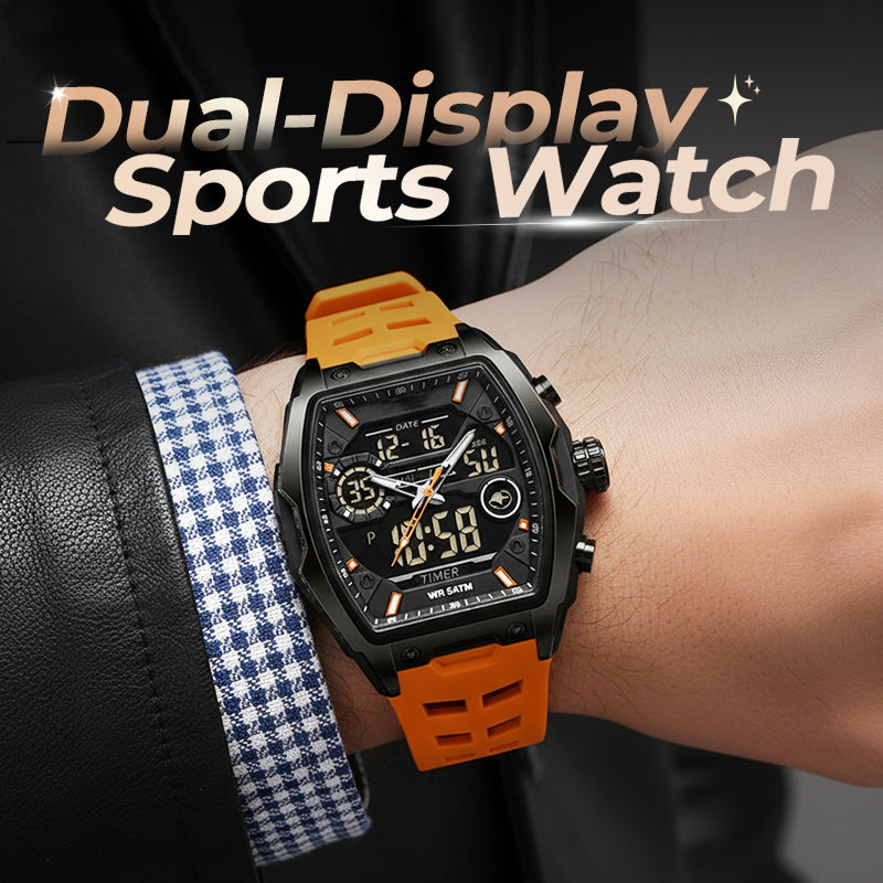 ⏳🔥LIMITED-TIME 50% OFF! ⏰Men's Dual Display Sports Watch with Luminous Dial