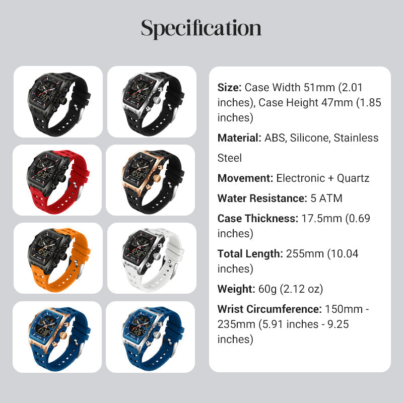 ⏳🔥LIMITED-TIME 50% OFF! ⏰Men's Dual Display Sports Watch with Luminous Dial