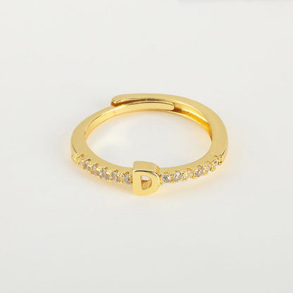 📢📢50% OFF & In stock ⏰Minimalist Adjustable Initial Ring for Women