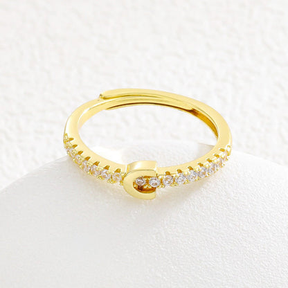 📢📢50% OFF & In stock ⏰Minimalist Adjustable Initial Ring for Women