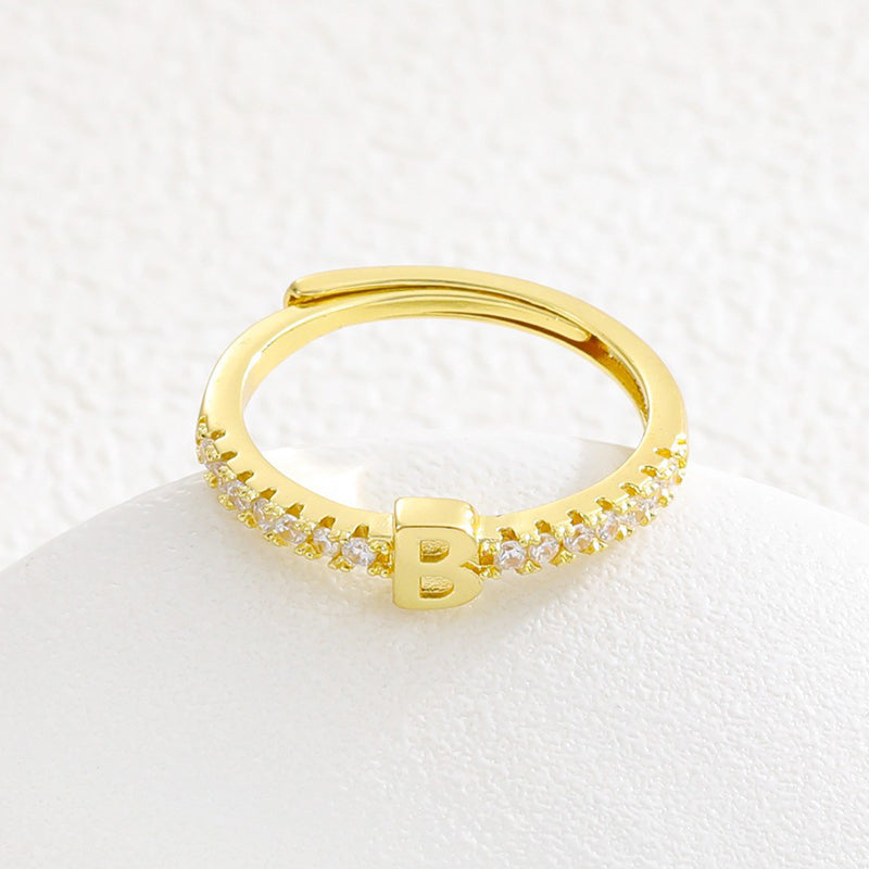 📢📢50% OFF & In stock ⏰Minimalist Adjustable Initial Ring for Women