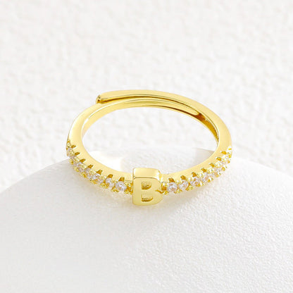 📢📢50% OFF & In stock ⏰Minimalist Adjustable Initial Ring for Women