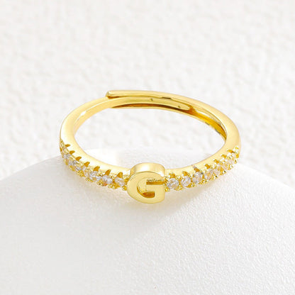 📢📢50% OFF & In stock ⏰Minimalist Adjustable Initial Ring for Women