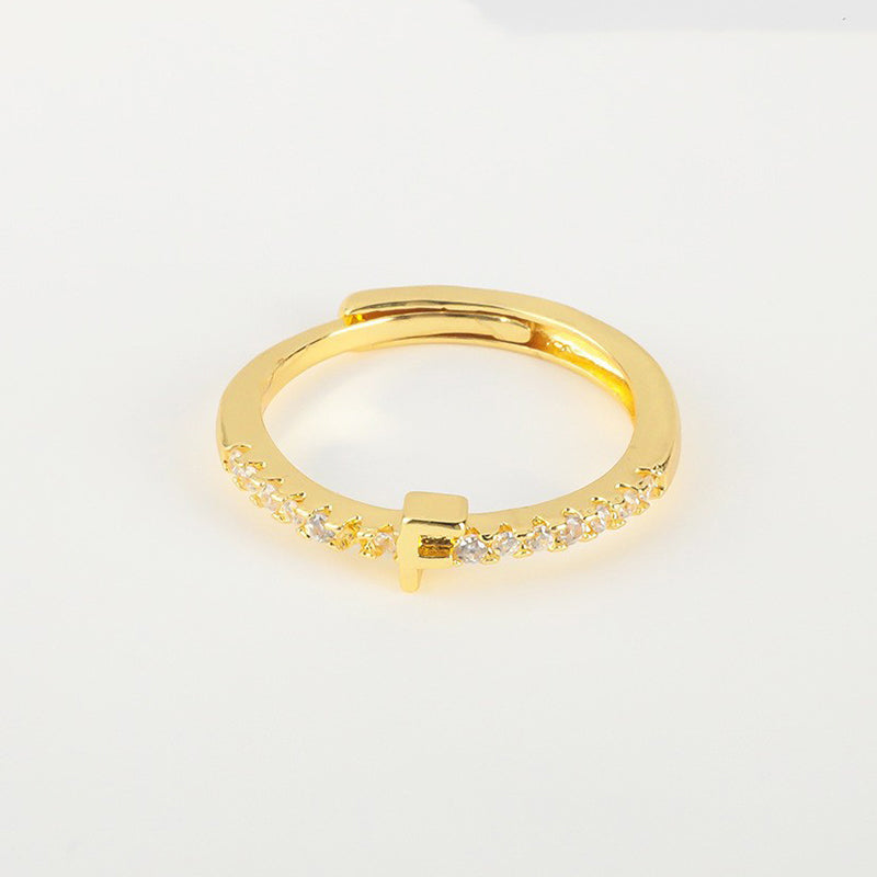📢📢50% OFF & In stock ⏰Minimalist Adjustable Initial Ring for Women