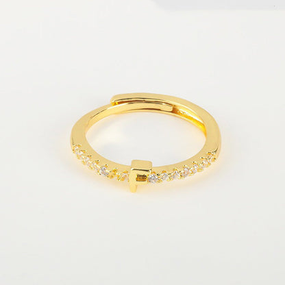📢📢50% OFF & In stock ⏰Minimalist Adjustable Initial Ring for Women
