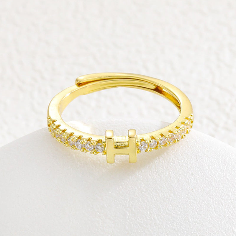 📢📢50% OFF & In stock ⏰Minimalist Adjustable Initial Ring for Women
