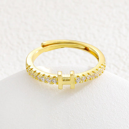 📢📢50% OFF & In stock ⏰Minimalist Adjustable Initial Ring for Women