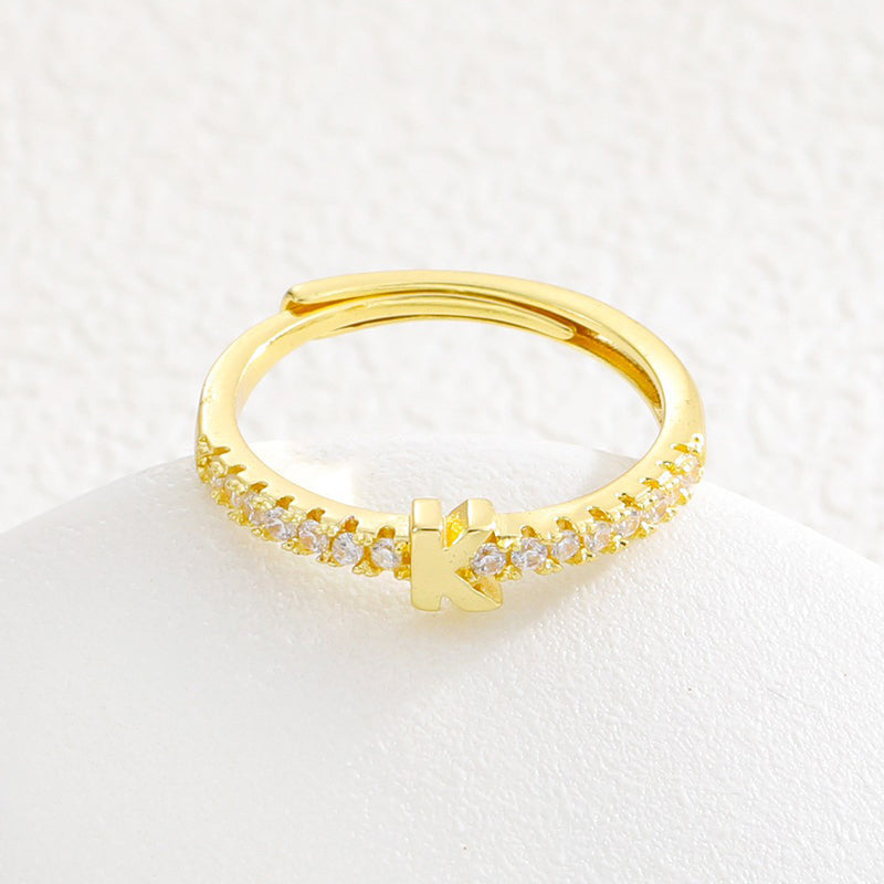 📢📢50% OFF & In stock ⏰Minimalist Adjustable Initial Ring for Women