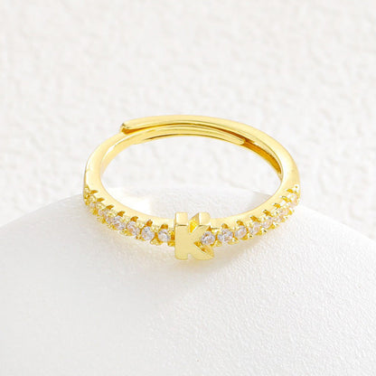 📢📢50% OFF & In stock ⏰Minimalist Adjustable Initial Ring for Women