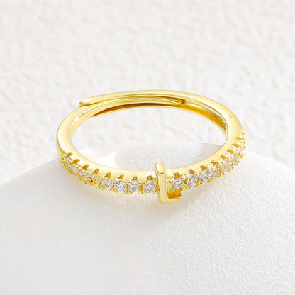 📢📢50% OFF & In stock ⏰Minimalist Adjustable Initial Ring for Women