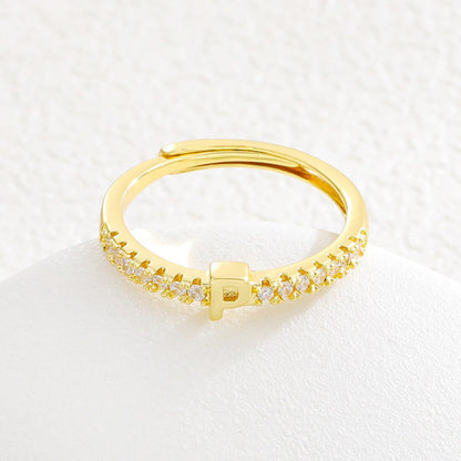 📢📢50% OFF & In stock ⏰Minimalist Adjustable Initial Ring for Women