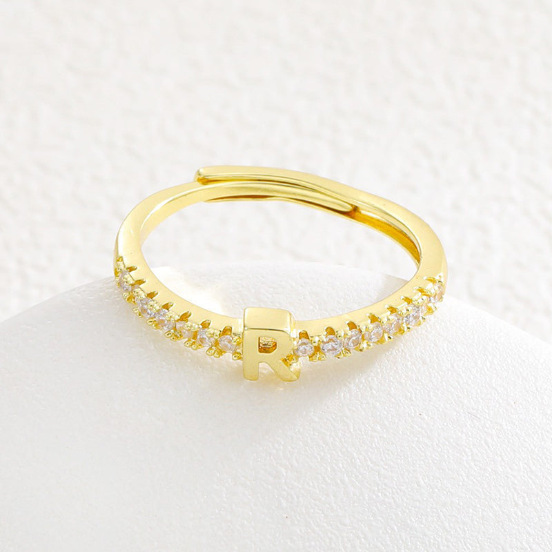 📢📢50% OFF & In stock ⏰Minimalist Adjustable Initial Ring for Women