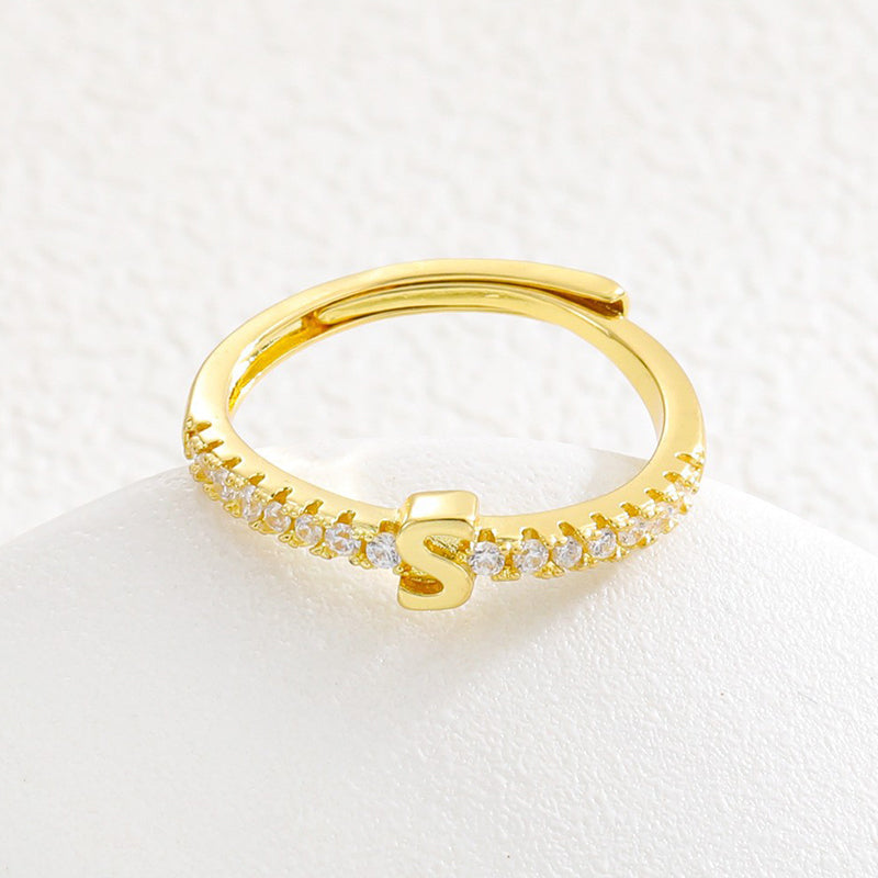 📢📢50% OFF & In stock ⏰Minimalist Adjustable Initial Ring for Women
