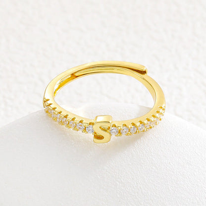 📢📢50% OFF & In stock ⏰Minimalist Adjustable Initial Ring for Women