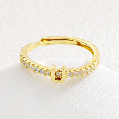 📢📢50% OFF & In stock ⏰Minimalist Adjustable Initial Ring for Women