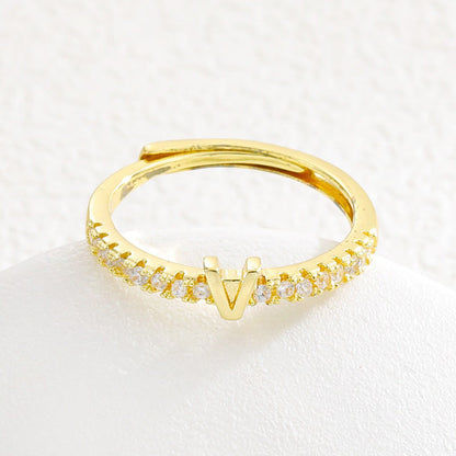 📢📢50% OFF & In stock ⏰Minimalist Adjustable Initial Ring for Women