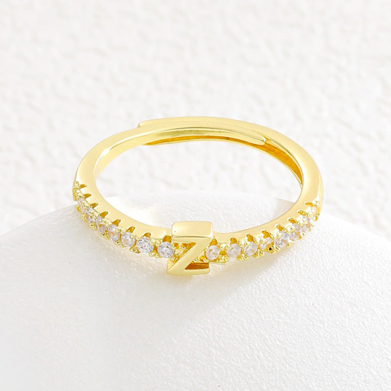 📢📢50% OFF & In stock ⏰Minimalist Adjustable Initial Ring for Women