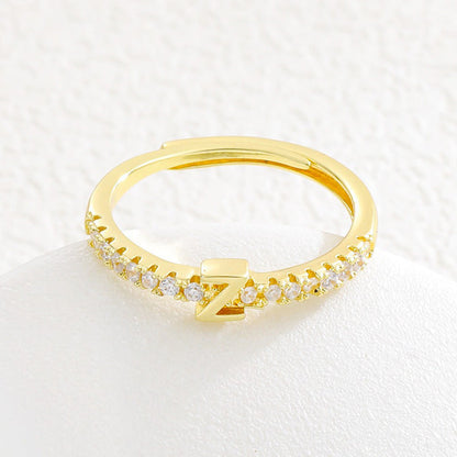 📢📢50% OFF & In stock ⏰Minimalist Adjustable Initial Ring for Women