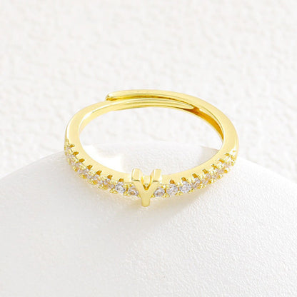 📢📢50% OFF & In stock ⏰Minimalist Adjustable Initial Ring for Women