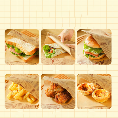 Grease-Resistant Paper Bags for Sandwich Wrapping