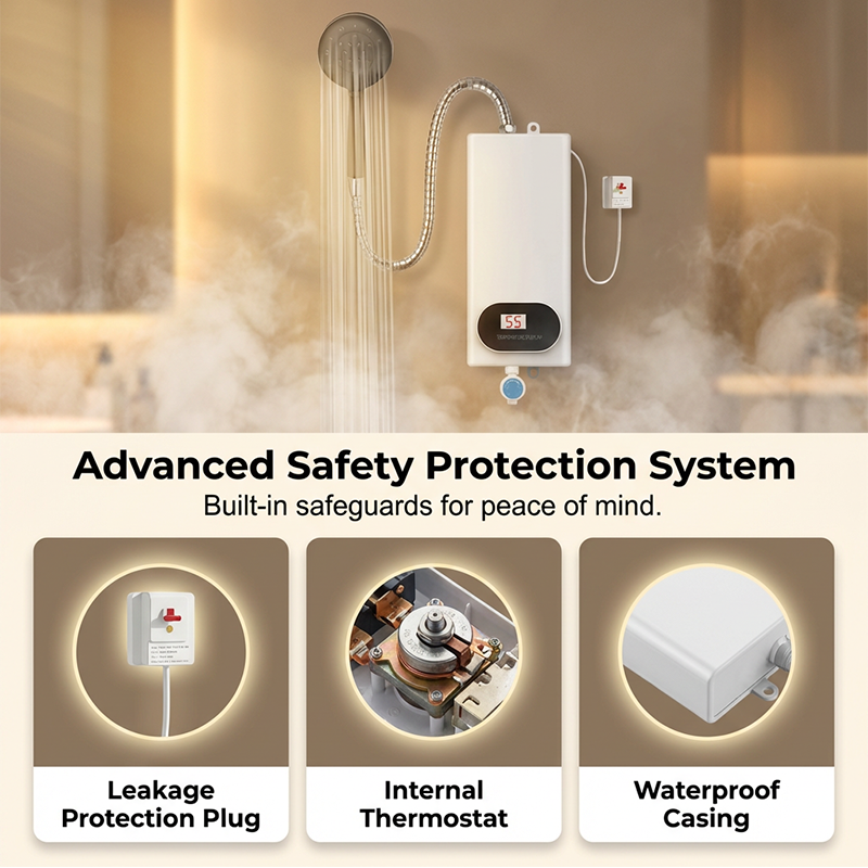 Compact & Safe Instant Electric Water Heater