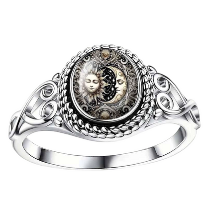 📢📢50% OFF & In Stock⏰Retro Sun and Moon Totem Ring