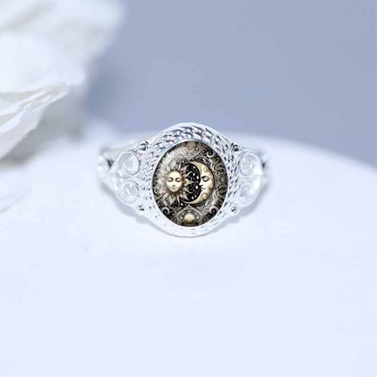📢📢50% OFF & In Stock⏰Retro Sun and Moon Totem Ring