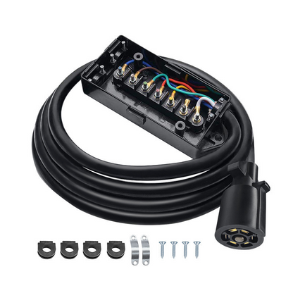 7-Way Trailer Wiring Harness with Weatherproof Junction Box