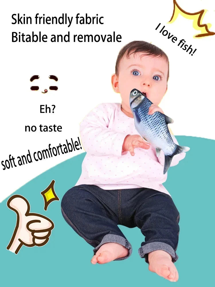 🐟✨50% OFF! 👶🌊 Baby Fish Toy for Kids – Autonomous Movement, USB Rechargeable & Interactive Sensing for Motor Skill Development. Over 14,267 Happy Babies!✨
