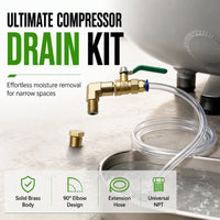 ⏳🔥LIMITED-TIME 50% OFF! ⏰Universal Air Compressor Drain Valve Kit