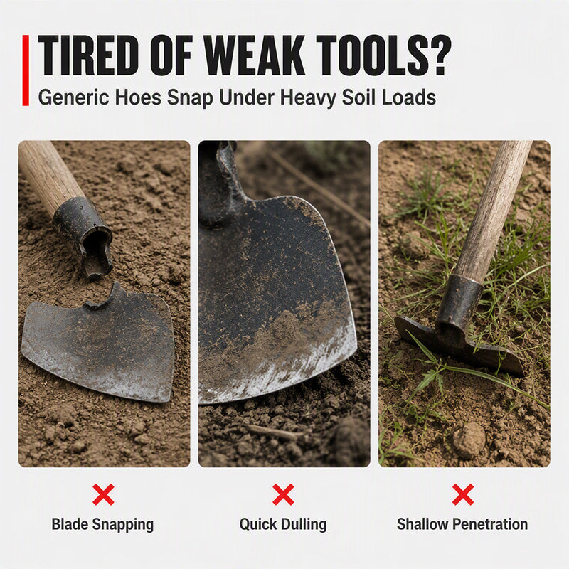 ⏳50% OFF! 🔧Manganese Steel Hoe Head – Heavy-Duty, High-Carbon & Quenched💪